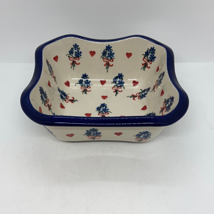Square Bowl ~ Scalloped Edge ~ 6.5  inch ~ 1540X