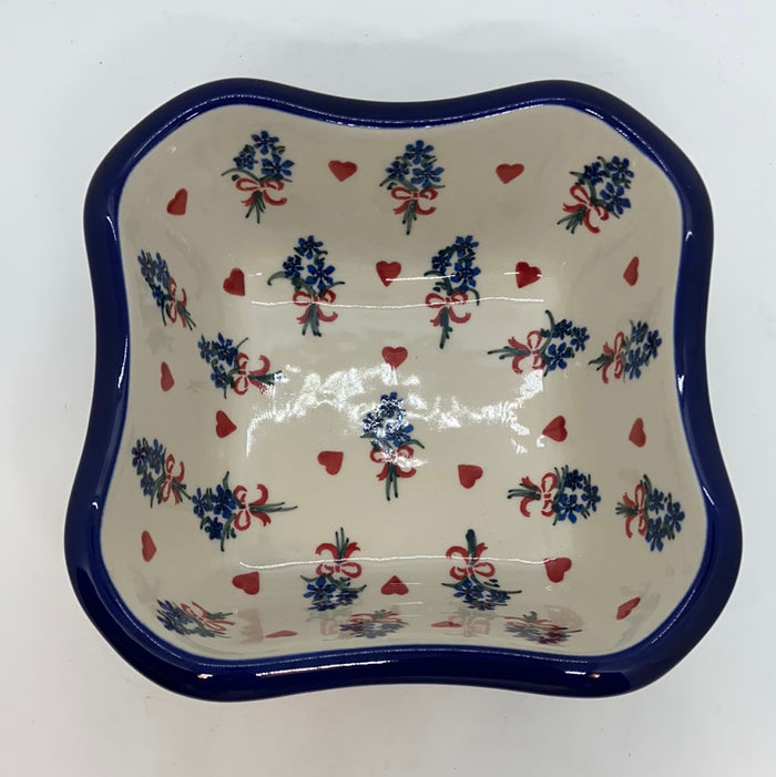 Square Bowl ~ Scalloped Edge ~ 6.5  inch ~ 1540X