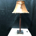 Steel Base And Post, Indian Style Shade, Table Lamp Base 6" Height 29"