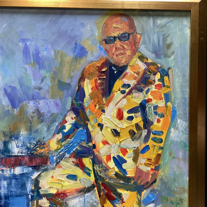 SUKI Artist Signed/ Dated Original Full Body Stylistic Portrait 28 1/4" x 40 1/4"
