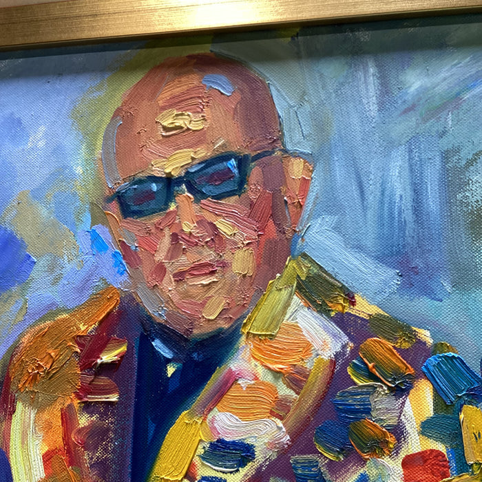 SUKI Artist Signed/ Dated Original Full Body Stylistic Portrait 28 1/4" x 40 1/4"