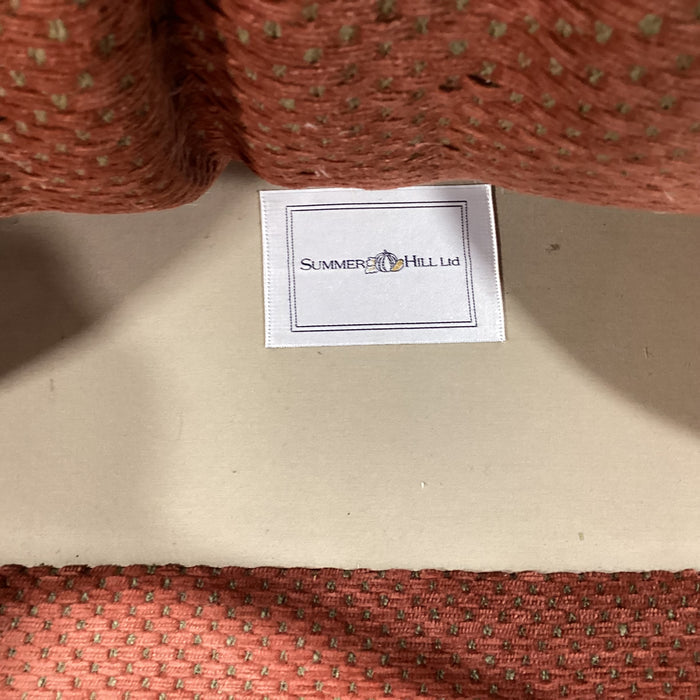 Summer Hill Burnt Orange Chenille Woven Down Mix Wing Swivel Chair 46"x 46"x 40"