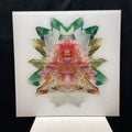 Symmetrical Flower/Nature Photograph Print With Gold Detailing 30" x 30"