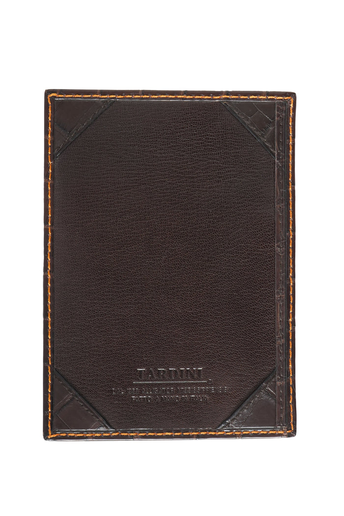 Tardini Full-Grain Calfskin-Alligator Leather Cardholder