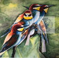 Teresa Liana Birds Numbered Watercolor Print - limited edition