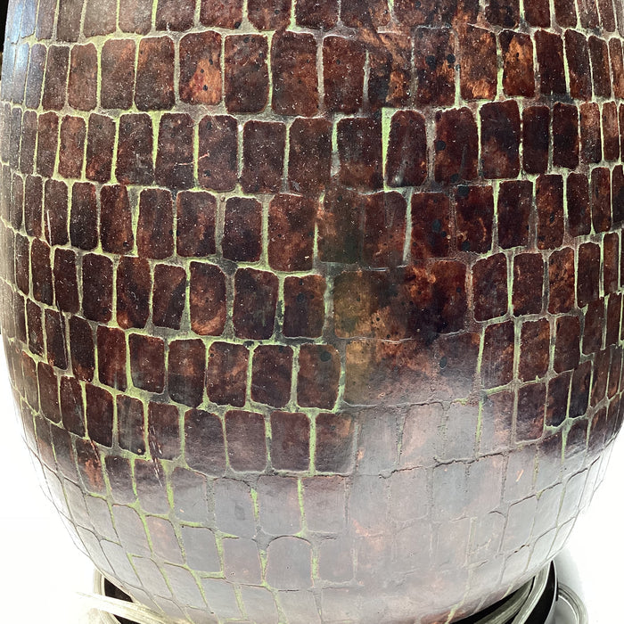 Textured/ Mosaic Style Table Lamp With Shade  17.5" x 32" x 8"