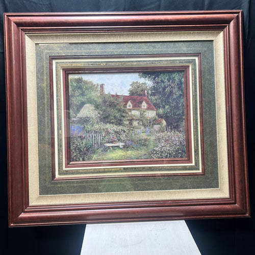 "The Garden Retreat" Beautifully Matted Framed Art Print  49.5"x 43.5"