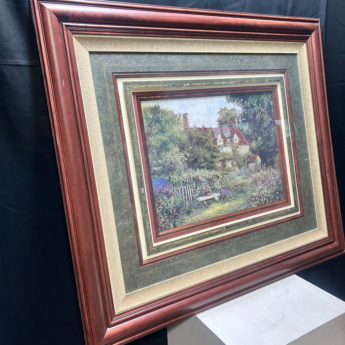 "The Garden Retreat" Beautifully Matted Framed Art Print  49.5"x 43.5"
