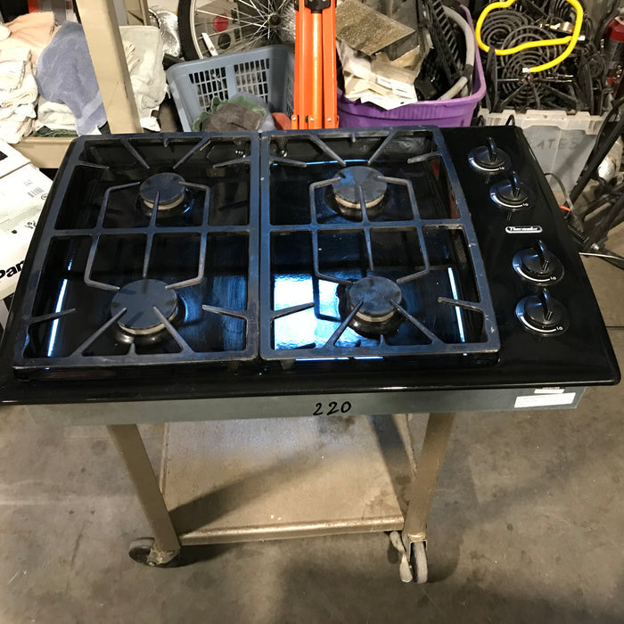 Thermador Black 4 Burner Gas Cooktop 31"x 2`1"x 4"