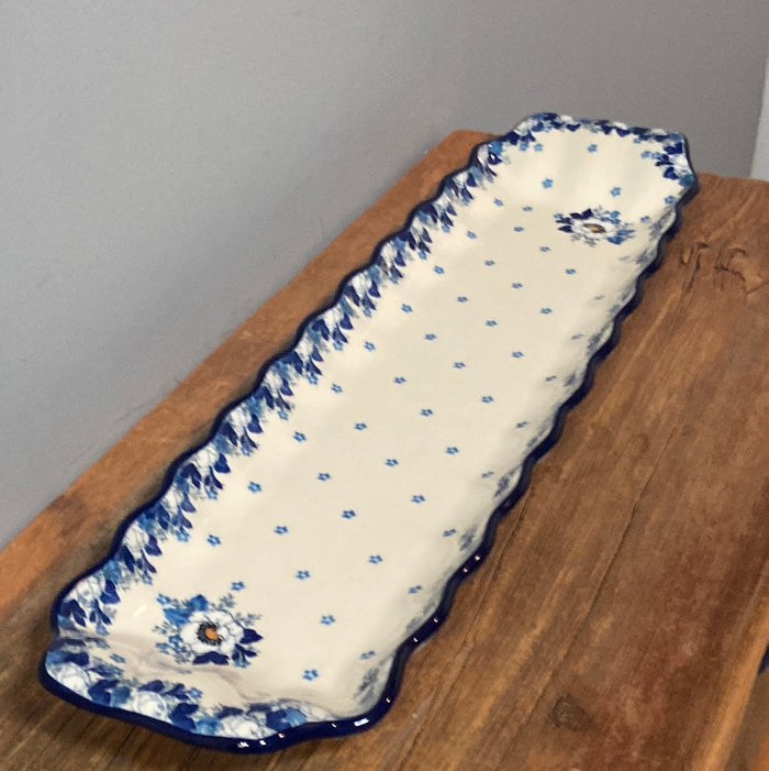 Tray ~ Scalloped Oval ~ 5.5" x 20.25" ~2222X - T4!