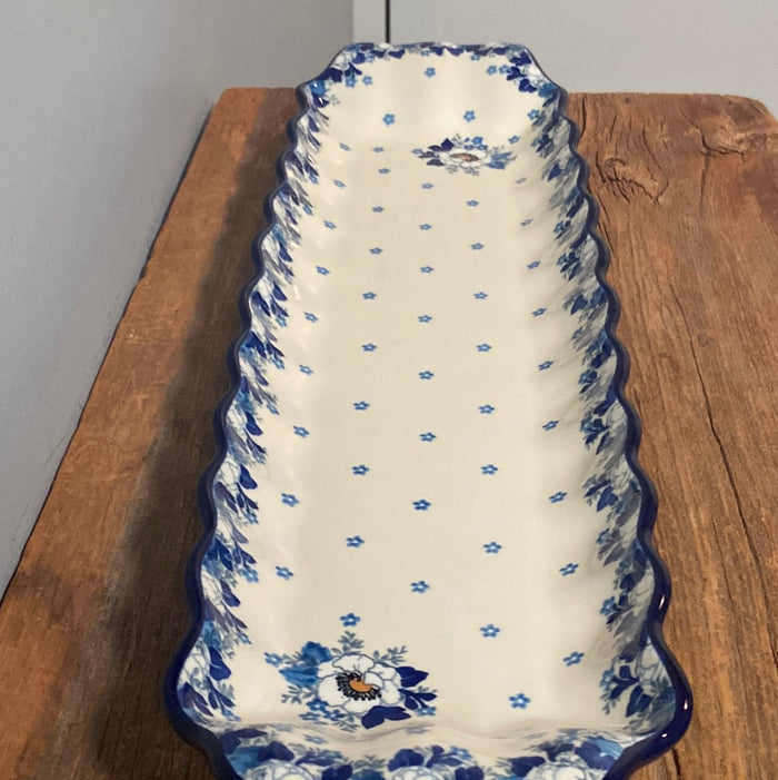 Tray ~ Scalloped Oval ~ 5.5" x 20.25" ~2222X - T4!