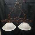 Two Light Bronzed Chandelier 38"x18"x42"