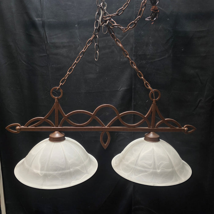 Two Light Bronzed Chandelier 38"x18"x42"