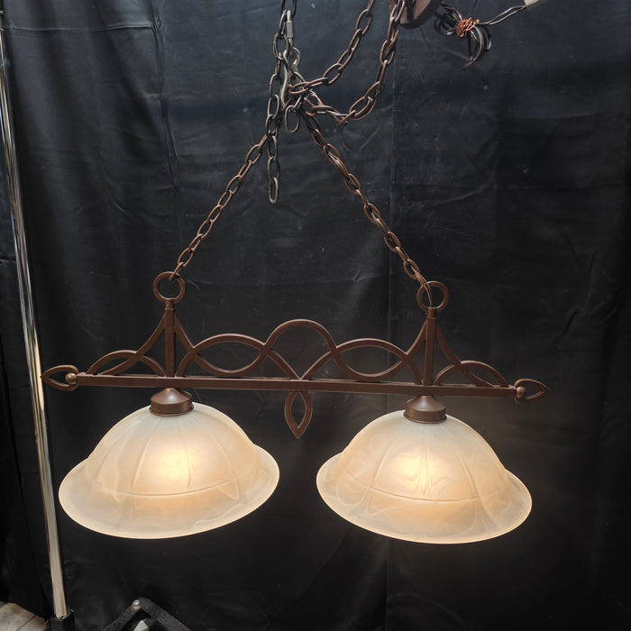 Two Light Bronzed Chandelier 38"x18"x42"