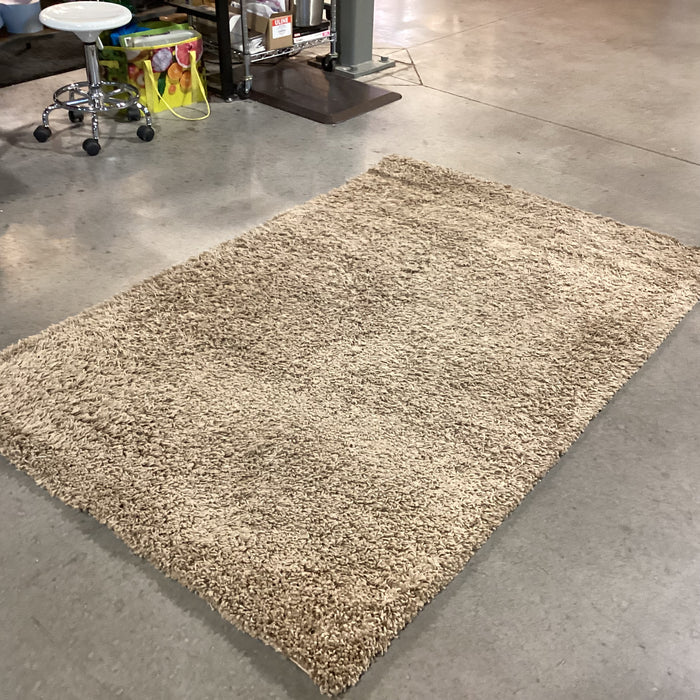 Unique Loom Solo Solid Sandy Brown Shag Rug 4'x 6'
