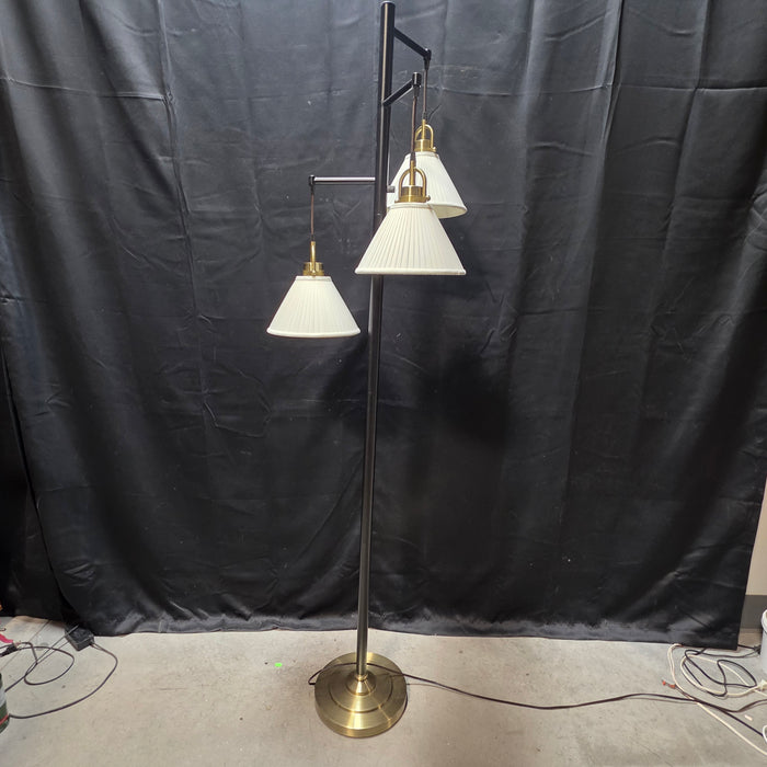 Unique Three Shade Swinging Floor Lamp 22"x23"x71"