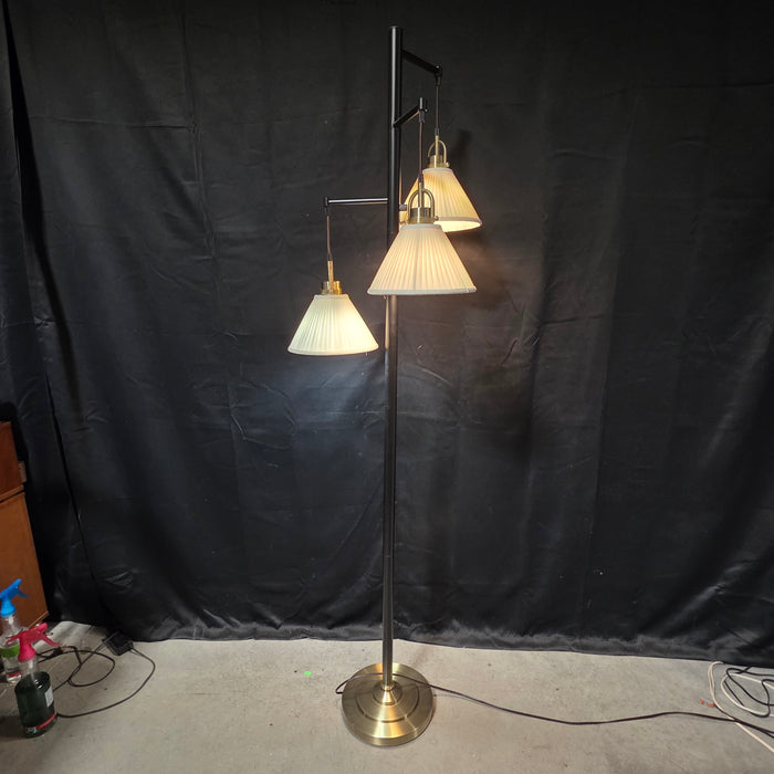 Unique Three Shade Swinging Floor Lamp 22"x23"x71"