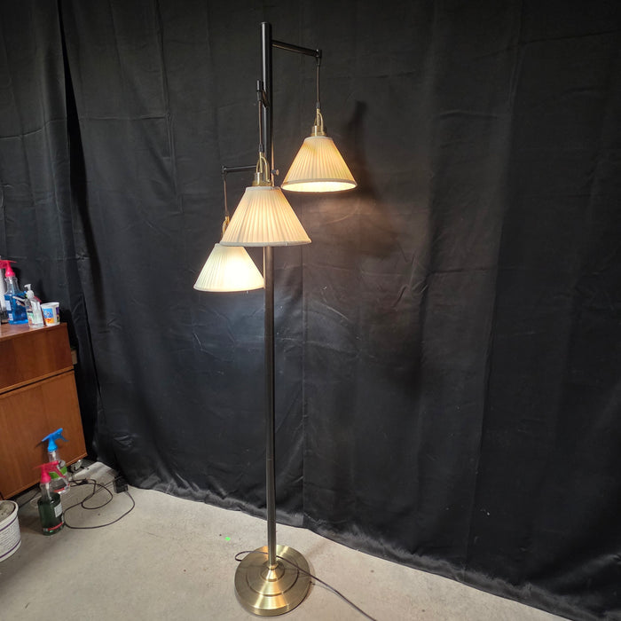 Unique Three Shade Swinging Floor Lamp 22"x23"x71"