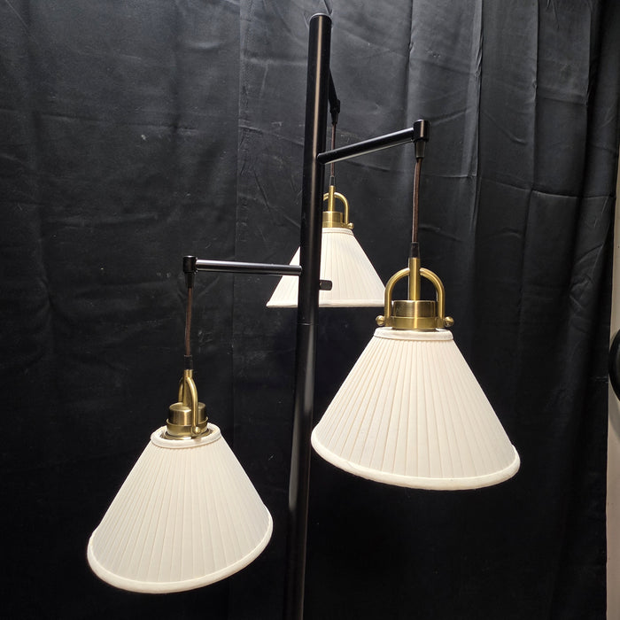 Unique Three Shade Swinging Floor Lamp 22"x23"x71"