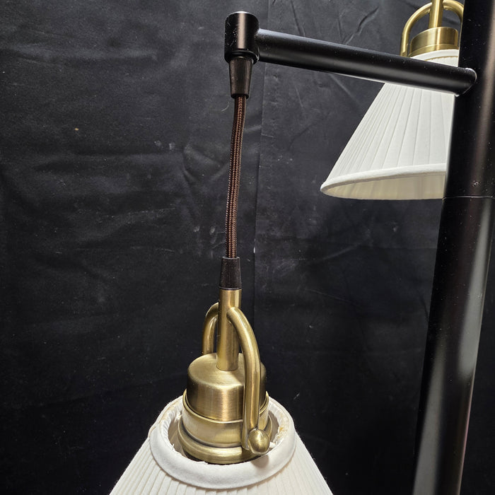 Unique Three Shade Swinging Floor Lamp 22"x23"x71"