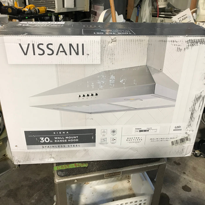 Vassani Siena 30" Stainless Steel 350 CFM Range Hood ( NEW IN BOX ) 29.5"x 19"x 36.6"