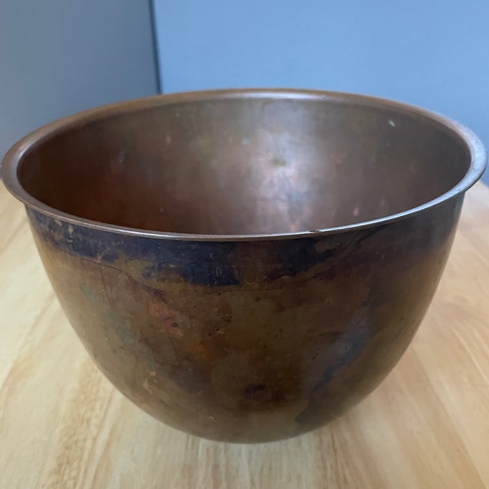 Vintage 4.5 Quart Copper Bowl Insert for Mixer. 8.75"x 6.5"