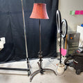 Vintage 57" Wrought Iron Floor Lamp Foot Switch