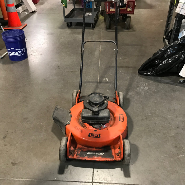 Vintage Ground Force 20" Orange 2 Stroke Lawnmower (As Is)
