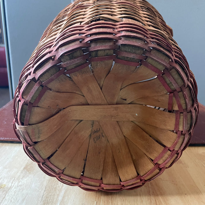 Vintage Longaberger Woven, Signed by Artist. 1991"Holiday Hostess Tree Trimming Basket