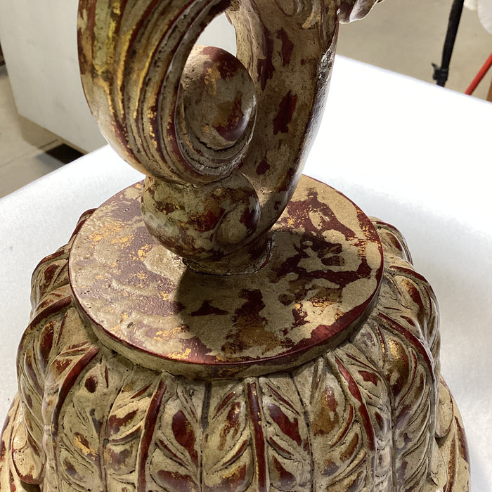 Vintage Ornate Rococo Style Table Lamp With Shade 13" x 34" x 9"