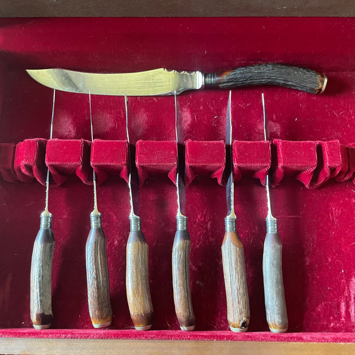 Vintage Set of 14 Pieces Harrison Bros. & Howson Master Steak and Carving Serviceware