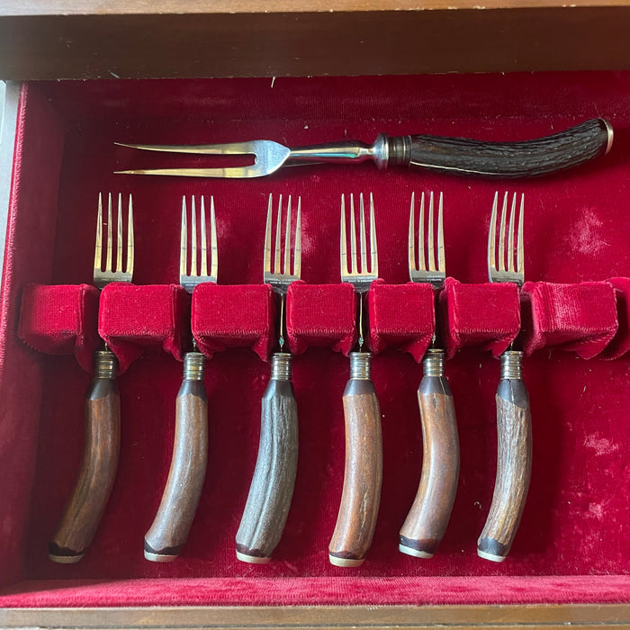 Vintage Set of 14 Pieces Harrison Bros. & Howson Master Steak and Carving Serviceware