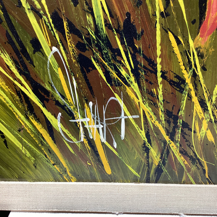 Vintage Stuart Signed Original Painting 34" x 36"