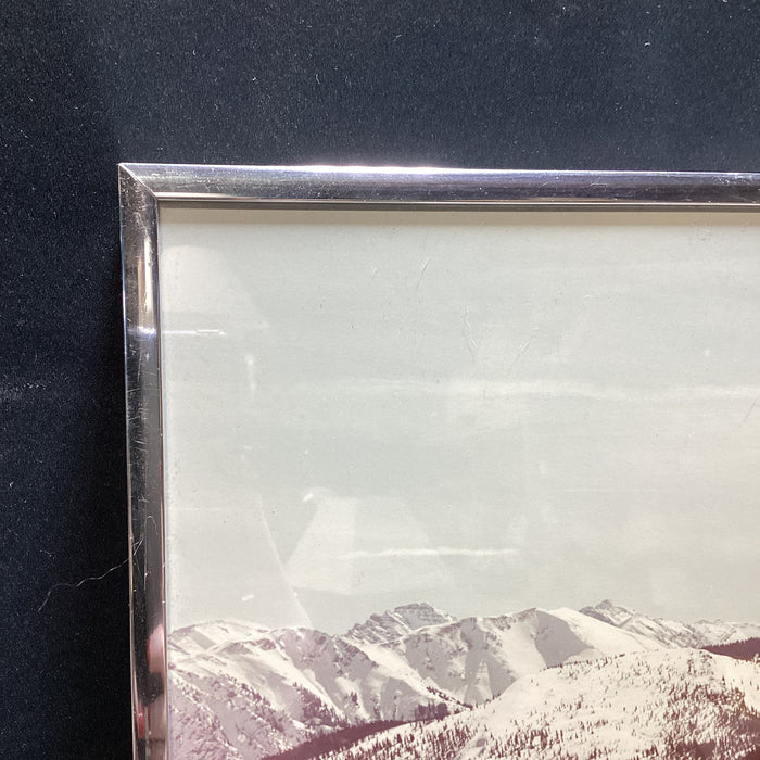 Vintage Telluride Photograph Poster Print In Silver Frame 40" x 30.5"