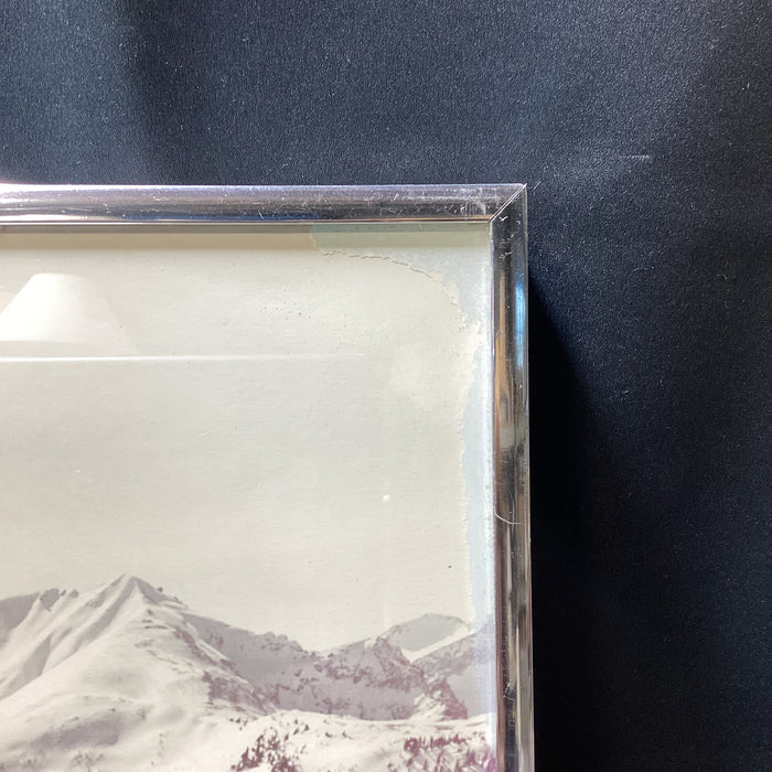 Vintage Telluride Photograph Poster Print In Silver Frame 40" x 30.5"