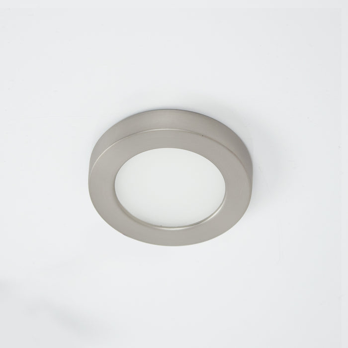 WAC HR-LED90-30-BN LED 90 Undercabinet Button Light | Brushed Nickel