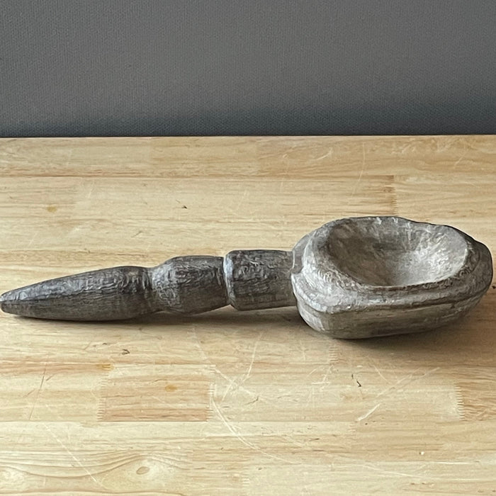 West African Antique Lobi Hand Carved Ceremonial Offering Bowl, 5"x 15"