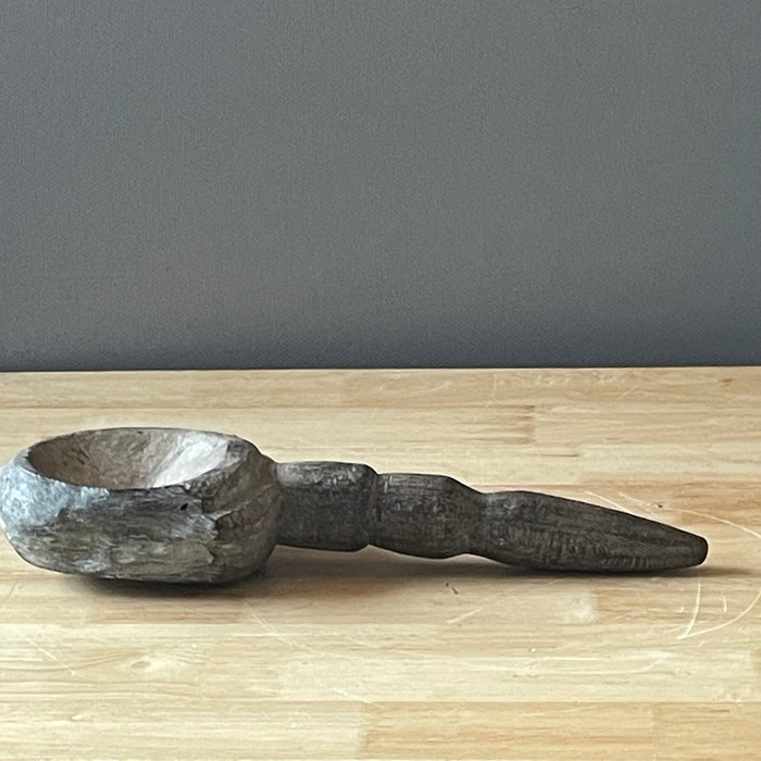 West African Antique Lobi Hand Carved Ceremonial Offering Bowl, 5"x 15"