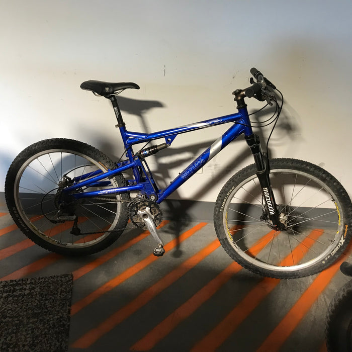 Weyless 18" Blue Full Suspension, 27 Speed Mountain Bike