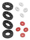 Wheels – 4 Black wheels with 4 white and 4 red hubs