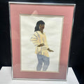 Yun Scott (Suki) 1989 Framed Water Color Of A Woman Posing 13"x17"