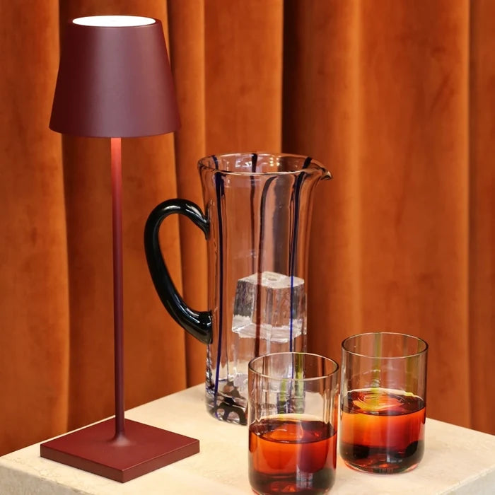 Zafferano LD0340X3 Poldina Pro Cordless Table Lamp | Bordeaux